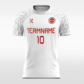 XTeamwear Soccer Jersey Zebra Print Sleeve - Custom Kids Soccer Jerseys Design White