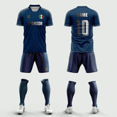 XTeamwear Soccer Uniforms 2026 Global Elite Series - Custom Soccer Jerseys Kit Sublimated for Team(blue and dark gray)