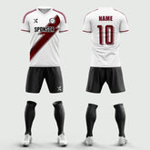 XTeamwear Soccer Uniforms 2026 Global Elite Series - Custom Soccer Jerseys Kit Sublimated for Team(Crimson and white)