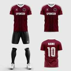 XTeamwear Soccer Uniforms 2026 Global Elite Series - Custom Soccer Jerseys Kit Sublimated for Team(Crimson and white2)