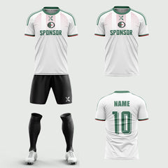 XTeamwear Soccer Uniforms 2026 Global Elite Series - Custom Soccer Jerseys Kit Sublimated for Team(Green and white)
