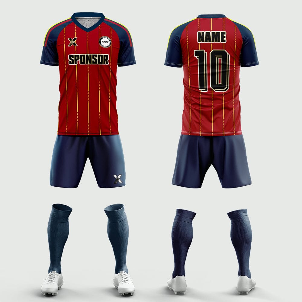 XTeamwear Soccer Uniforms 2026 Global Elite Series - Custom Soccer Jerseys Kit Sublimated for Team(red)
