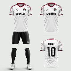 XTeamwear Soccer Uniforms 2026 Global Elite Series - Custom Soccer Jerseys Kit Sublimated for Team(Rose red and white)