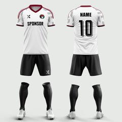 XTeamwear Soccer Uniforms 2026 Global Elite Series - Custom Soccer Jerseys Kit Sublimated for Team(Rose red and white)