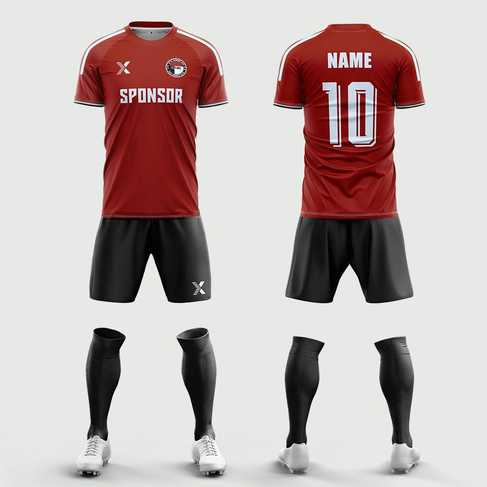XTeamwear Soccer Uniforms 2026 Global Elite Series - Custom Soccer Jerseys Kit Sublimated for Team(Sports Red)