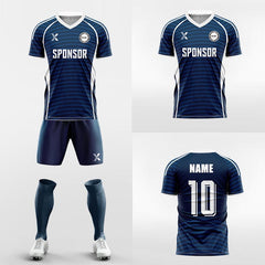 XTeamwear Soccer Uniforms Arrange horizontal lines - Custom Soccer Jerseys Kit Sublimated for Team