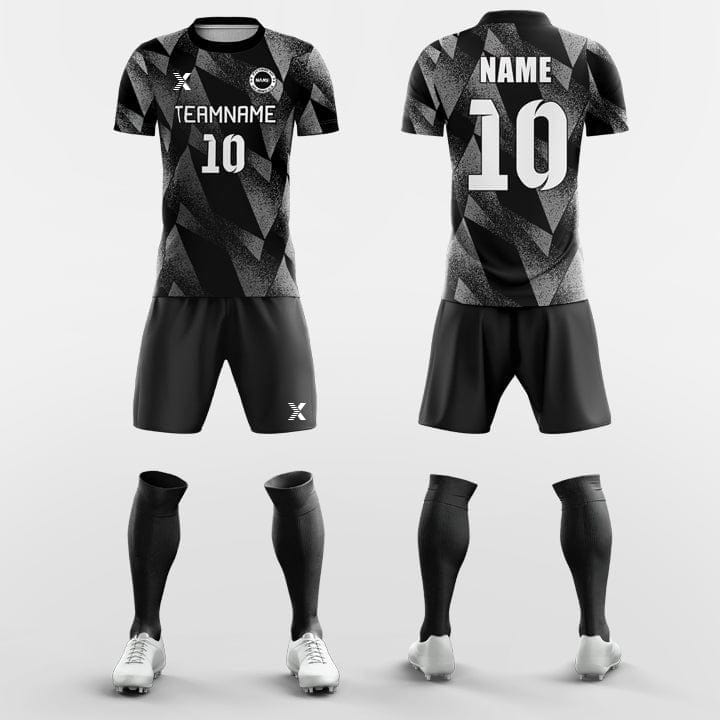 XTeamwear Soccer Uniforms Black Argle- Custom Soccer Jerseys Kit Sublimated Design