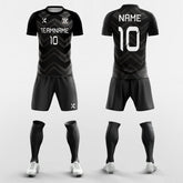 XTeamwear Soccer Uniforms Black Chevron - Custom Soccer Jerseys Kit Sublimated for Club