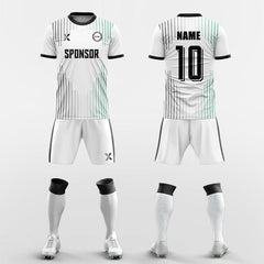 XTeamwear Soccer Uniforms black-green / S Two-color vertical stripes- Custom Soccer Jerseys Kit Sublimated for Team