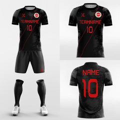XTeamwear Soccer Uniforms Black Marble - Custom Soccer Jerseys Kit Sublimated for Club