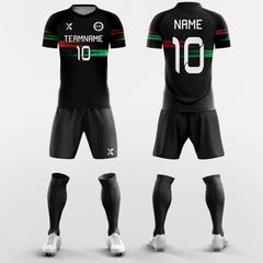 XTeamwear Soccer Uniforms Black Music - Custom Soccer Jerseys Kit Sublimated Design