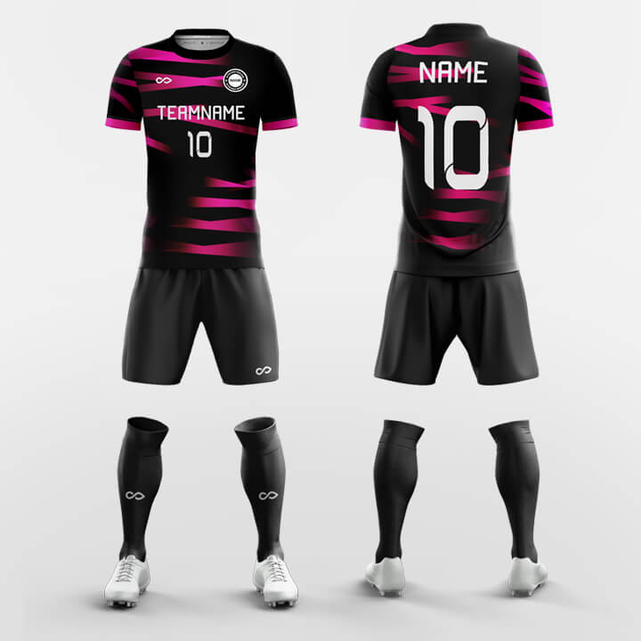 XTeamwear Soccer Uniforms Black & Pink / S Fancy -Custom Soccer Jerseys with Shorts Sublimated for School