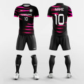 XTeamwear Soccer Uniforms Black & Pink / S Fancy -Custom Soccer Jerseys with Shorts Sublimated for School