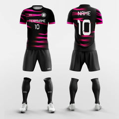 XTeamwear Soccer Uniforms Black & Pink / S Fancy -Custom Soccer Jerseys with Shorts Sublimated for School