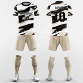 XTeamwear Soccer Uniforms Black / S Cream - Custom Sublimation Short Sleeve Soccer Kits