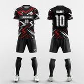 XTeamwear Soccer Uniforms black / S Dynamic electric texture - Custom Soccer Jerseys Kit Sublimated for Team