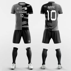XTeamwear Soccer Uniforms Black / S Half Splicing - Custom Soccer Jerseys Kit Sublimated for Team FT260307S