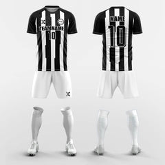 XTeamwear Soccer Uniforms Black / S Patch - Sublimated Design Custom Soccer Jerseys Set