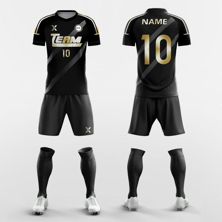 XTeamwear Soccer Uniforms Black / S Retro Gold - Custom Soccer Jerseys Kit Sublimated for University