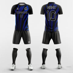 XTeamwear Soccer Uniforms Black / S Zebra Print - Custom Soccer Jerseys Kit Sublimated for League