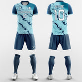 XTeamwear Soccer Uniforms Blue Beach-Custom Soccer Jerseys Kit Sublimated Design