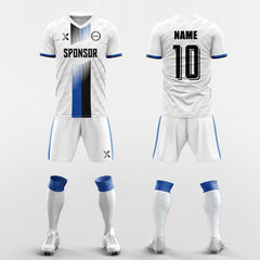 XTeamwear Soccer Uniforms blue-black / S Two-color centered vertical color- Custom Soccer Jerseys Kit Sublimated for Team