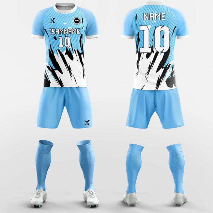 XTeamwear Soccer Uniforms Blue Block-Custom Soccer Jerseys Kit Sublimated Design