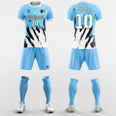 XTeamwear Soccer Uniforms Blue Block-Custom Soccer Jerseys Kit Sublimated Design