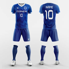XTeamwear Soccer Uniforms Blue Cool - Custom Soccer Jerseys Kit Sublimated for High School