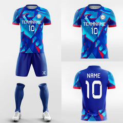 XTeamwear Soccer Uniforms Blue Ice - Custom Soccer Jerseys Kit Sublimated Design