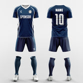 XTeamwear Soccer Uniforms blue / S Arrange horizontal lines - Custom Soccer Jerseys Kit Sublimated for Team