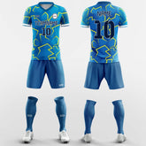 XTeamwear Soccer Uniforms Blue / S Crack - Custom Soccer Jerseys Kit Sublimated for Club
