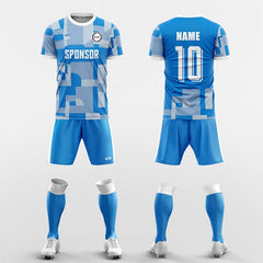 XTeamwear Soccer Uniforms blue / S cube- Custom Soccer Jerseys Kit Sublimated for Team