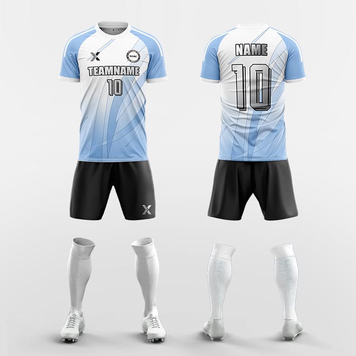 XTeamwear Soccer Uniforms blue / S Custom Soccer Jersey kit – Minimalist Style with Subtle Pattern