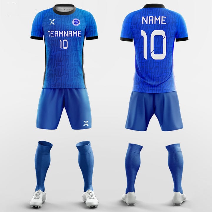 XTeamwear Soccer Uniforms Blue / S Screen Print - Custom Soccer Jerseys Kit Sublimation for League