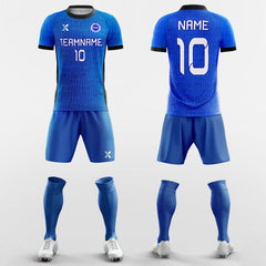 XTeamwear Soccer Uniforms Blue / S Screen Print - Custom Soccer Jerseys Kit Sublimation for League