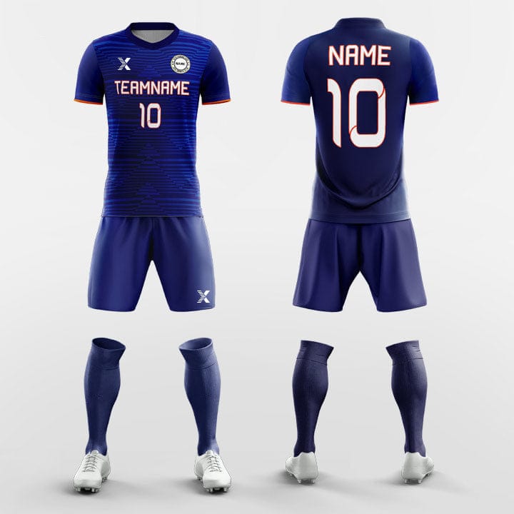 XTeamwear Soccer Uniforms Blue / S Vintage - Custom Soccer Jerseys Kit Sublimated for High School