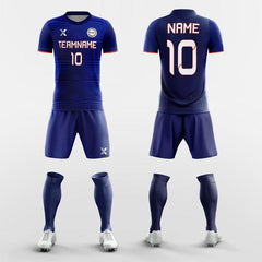 XTeamwear Soccer Uniforms Blue / S Vintage - Custom Soccer Jerseys Kit Sublimated for High School