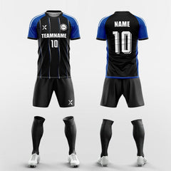 XTeamwear Soccer Uniforms Blue / S wavy water droplet lines - Custom Soccer Jerseys Kit Sublimated for Team