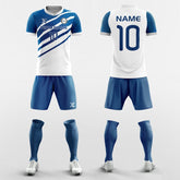 XTeamwear Soccer Uniforms Blue Stripe - Custom Soccer Jerseys Kit Sublimated for Academy
