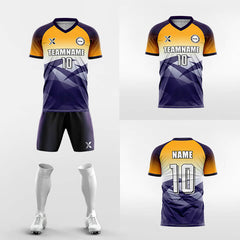 XTeamwear Soccer Uniforms Brown / S Custom Gradient Soccer Jersey Kit – Modern Geometric Teamwear with Name & Number