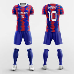 XTeamwear Soccer Uniforms Brushwork-Custom Soccer Jerseys Kit Sublimated Design