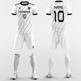 XTeamwear Soccer Uniforms Classic Black Striped - Custom Soccer Jerseys Kit Design