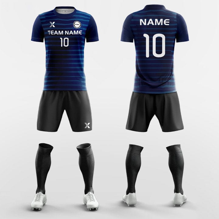 XTeamwear Soccer Uniforms Classic Stripe - Custom Soccer Jerseys Kit Sublimated for University