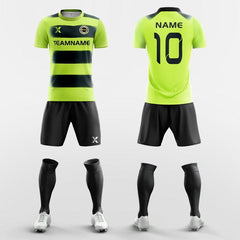 XTeamwear Soccer Uniforms Contrast Striped - Custom Soccer Jerseys Kit Sublimated for Kids