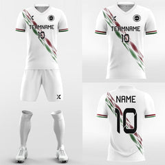 XTeamwear Soccer Uniforms Cool Ribbon - Custom Soccer Jerseys Kit White Design