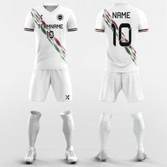 XTeamwear Soccer Uniforms Cool Ribbon - Custom Soccer Jerseys Kit White Design