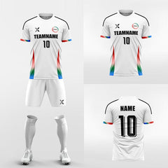 XTeamwear Soccer Uniforms Custom Soccer Kit – Gradient Stripe Jersey with Shorts & Socks