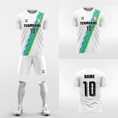 XTeamwear Soccer Uniforms Custom Soccer Kit – Lightning Stripe Jersey Set with Shorts & Socks