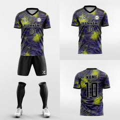 XTeamwear Soccer Uniforms Custom Soccer Kit – Smoky Camouflage Pattern & V-Neck (Jersey, Shorts & Socks)